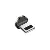 3in1 mágneses USB töltőkábel IPhone Lighting,Micro USB,USB Type-C 200cm fekete 360°