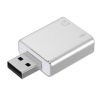 USB Külső hangkártya Jack 3.5 kiment és mikrofon bemenet fém borítás