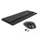 Delock NÉMET Vezetéknélküli fekete (csukló pihentetovel) USB klaviatúra és egér készlet 2,4 GHz
