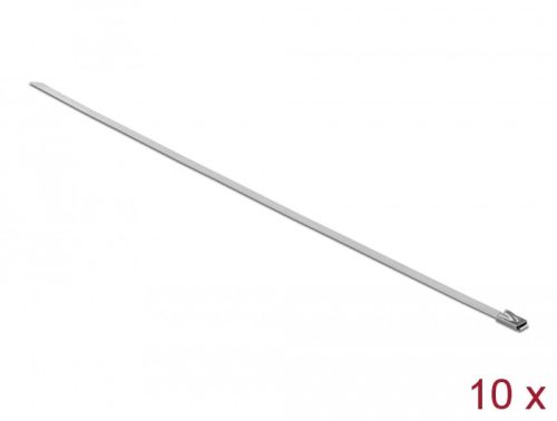 Delock Rozsdamentes acél kábelkötegelők, 500 x 4,6 mm (H x Sz), 10 darab