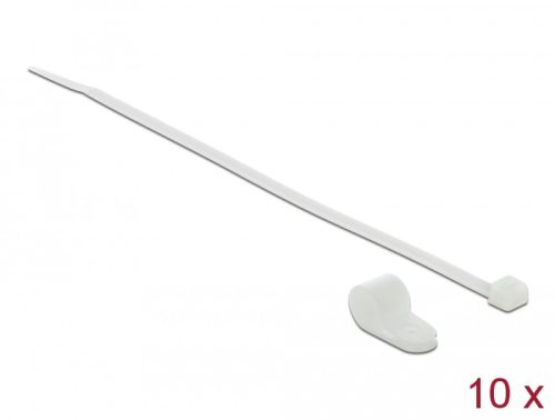 Delock Fehér színű, összekapcsoló pánt készlet 12,7 mm H 300 x Sz 4,8 mm kábelekkel