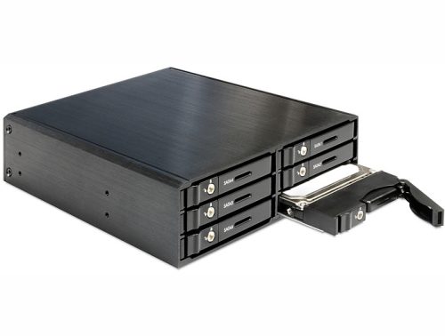 Delock 5.25  hordozható rack 6 x 2.5  SATA HDD / SSD-hez