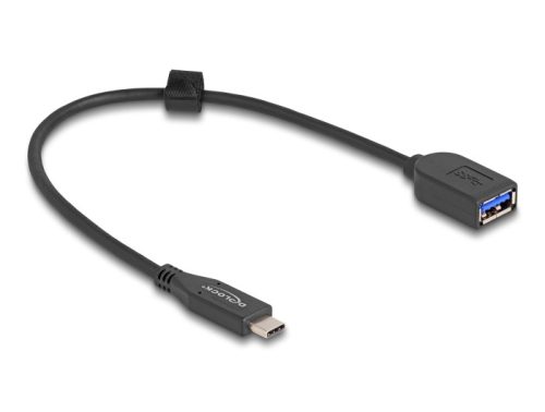 Delock USB 10 Gbps koax kábel USB Type-C  apa   A-típusú anya 25 cm hosszú