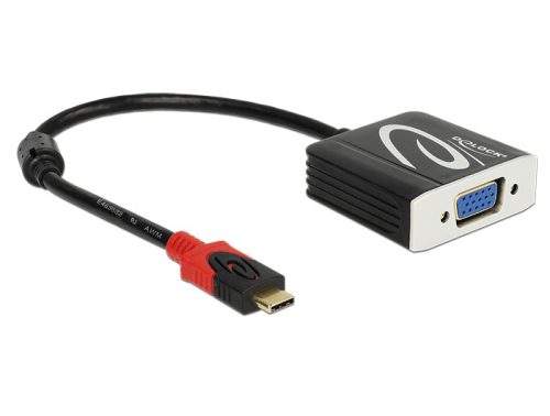 Delock Adapter USB Type-C csatlakozódugóval > VGA csatlakozóhüvellyel (DP váltakozó mód)