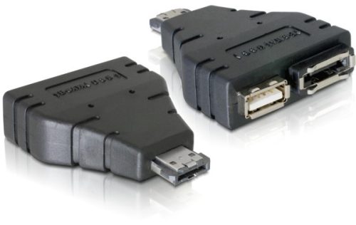 Delock adapter Power-over-eSATA > 1x eSATA és 1x USB
