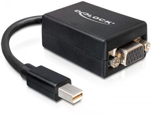 Delock adapter mini Displayport > VGA 15 pin anya - fekete