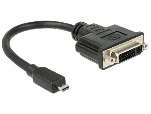 Delock HDMI mikro-D dugó - DVI 24+5 pol. aljzat átalakító, 20 cm kábel