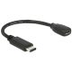 Delock Adapterkábel USB Type-C 2.0 dugó > USB 2.0 Micro-B típusú hüvely 15 cm fekete