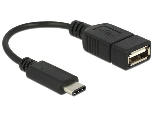Delock Adapterkábel USB Type-C 2.0 dugó > USB 2.0 A típusú hüvely 15 cm fekete