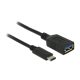 Delock nagy sebességű adapter USB (USB 3.1, Gen 1) USB C típus apa > USB A típus anya 15 cm fekete