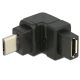 Delock Adapter USB 2.0 Micro-B apa > USB 2.0 Micro-B anya elforgatott végű