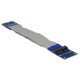 Delock Bővítő Mini PCI Express / mSATA csatlakozódugó > aljzatemelő kártya rugalmas kábellel (13 cm)
