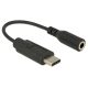 Delock Audio Adapter USB Type-C bemeneti > Stereo Jack kimeneti 14 cm