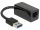 Delock Adapter SuperSpeed USB (USB 3.1 Gen 1) USB A-típusú csatlakozó > Gigabit LAN 10/100/1000 Mbps