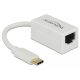 Delock Adapter SuperSpeed USB (USB 3.1 Gen 1) USB Type-C csatlakozódugóval > Gigabit LAN 10/100/100