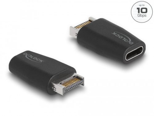Delock Adapter USB 3.2 kulcs A apa -USB Type-C  anya fekete