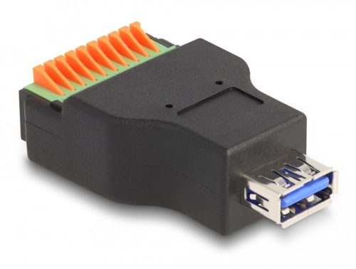 Delock USB 3.2 Gen 1 A-típusú anya - Terminal Block Adapter lenyomó gombbal
