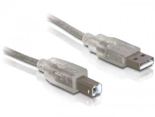 Delock USB 2.0 A-B apa/apa 0,5 m-es kábel Ferritgyűrűvel