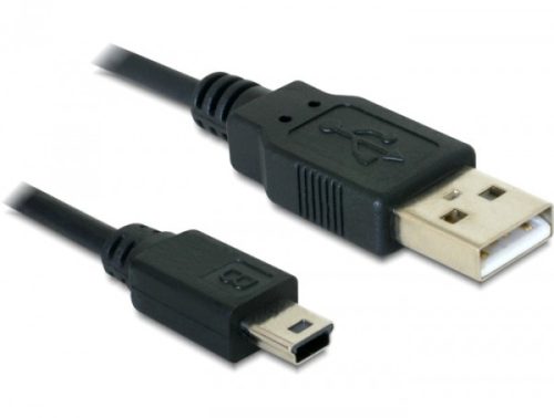 Delock USB 2.0-A   USB Mini-B 5 tűs, 0,70 m (apa/apa) kábel