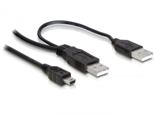 Delock kábel, 2db USB-A 2.0 apa - USB mini 5 tűs