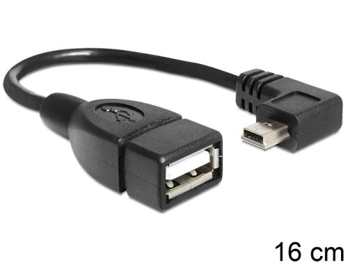 Delock USB mini apa > USB 2.0-A anya OTG kábel, 16 cm