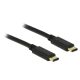 Delock Kábel USB Type-C  2.0 dugó > USB Type-C  2.0 dugó 2,0 m fekete