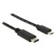 Delock Kábel USB Type-C  2.0 dugó > USB 2.0 Micro-B típusú dugó 0,5 m fekete