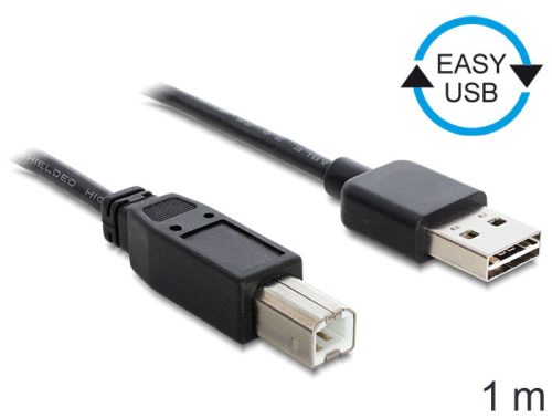 Delock EASY-USB 2.0 -A apa > USB 2.0-B apa kábel, 1 m
