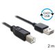 Delock EASY-USB 2.0 -A apa > USB 2.0-B apa kábel, 2 m