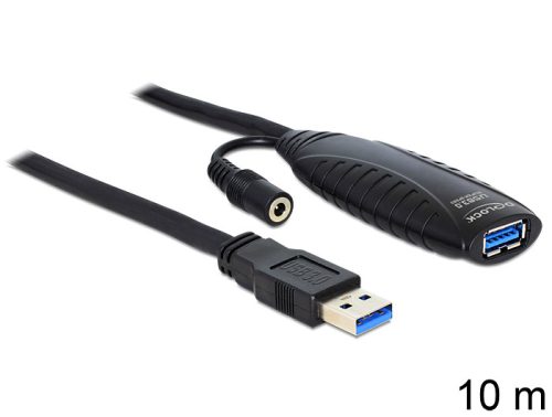Delock USB 3.0 aktív hosszabbító kábel, 10 m