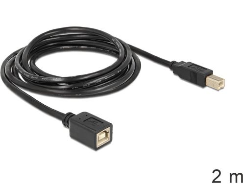 Delock USB 2.0 B apa > B anya hosszabbító kábel, 2 m
