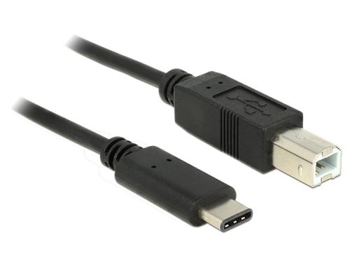Delock Kábel USB Type-C 2.0 dugó > USB 2.0 B típusú dugó 1 m fekete