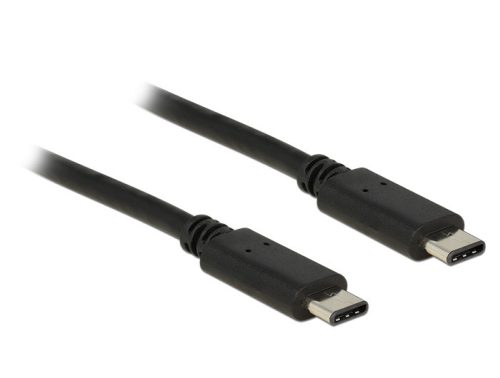 Delock Kábel USB Type-C 2.0 dugó > USB Type-C 2.0 dugó 0,5 m fekete