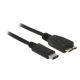 Delock Kábel SuperSpeed USB (USB 3.1, Gen 2) USB Type-C dugó > USB Micro-B típusú dugó 0,5 m fekete