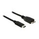 Delock Kábel SuperSpeed USB (USB 3.1, Gen 2) USB Type-C dugó > USB Micro-B típusú dugó 1 m fekete