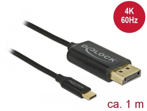 Delock USB Type-C koax kábel DisplayPort-hoz (DP Alt Mode) 4K 60 Hz 1 m