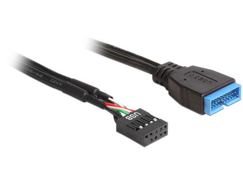 Delock kábel USB 2.0 pin header anya > USB 3.0 pin header apa 60 cm