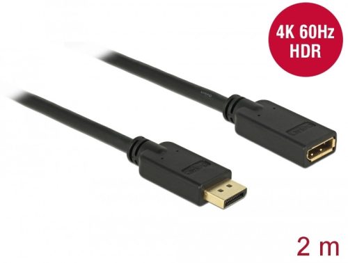 Delock DisplayPort 1.2 bovítokábel 4K 60 Hz 2 m