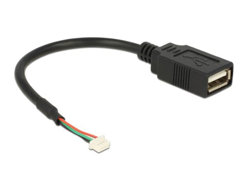 Delock USB 2.0-s csatlakozóval ellátott kábel, 1,25 mm, 4 tűs > USB 2.0 A-típusú csatlakozó 15cm
