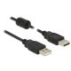 Delock USB 2.0-s kábel A-típusú csatlakozódugóval > USB 2.0-s, A-típusú csatlakozódugóval, 2,0 m, fe