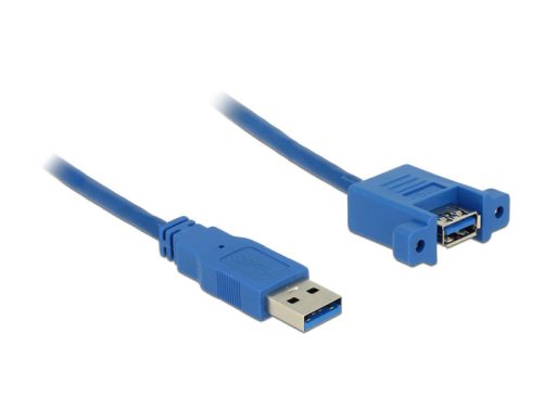Delock kábel USB 3.0 A-típusú apa > USB 3.0 A-típusú anya rögzítőfejjel 1 m