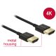 Delock HDMI-kábel Ethernettel - HDMI-A-csatlakozódugó > HDMI-A-csatlakozódugó, 3D, 4K,0,25 m, vékony
