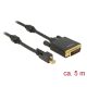 Delock Kábel mini Displayport 1.2-dugós csatlakozó csavarral > DVI-csatlakozódugó 4K 30 Hz aktív 5 m