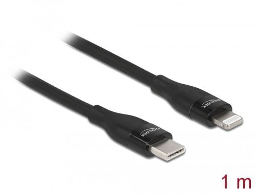 Delock Adat- és töltőkábel USB Type-C  - Lightning  iPhone , iPad  és iPod  készülékhez fekete 1 m M