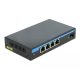Delock Gigabit Ethernet-kapcsoló, 4 port PoE + 1 SFP