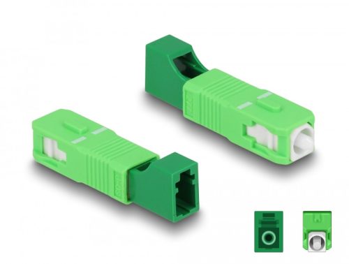 Delock Optikai szál hibrid párosító SC Simplex apa - LC Simplex anya zöld