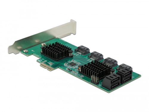 Delock 8 portos SATA PCI Express x1 Kártya - alacsony profilú formatényező