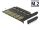Delock PCI Express x16-kártya > 5 x belső M.2 aljzat B nyílással / SATA