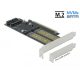 Delock PCI Express x16 Kártya - 1 x M.2 B-kulcs + 1 x NVMe M.2 M-kulcs + 1 x mSATA - alacsony profil