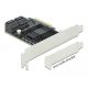 Delock 5 portos SATA PCI Express x4 Kártya - alacsony profilú formatényező